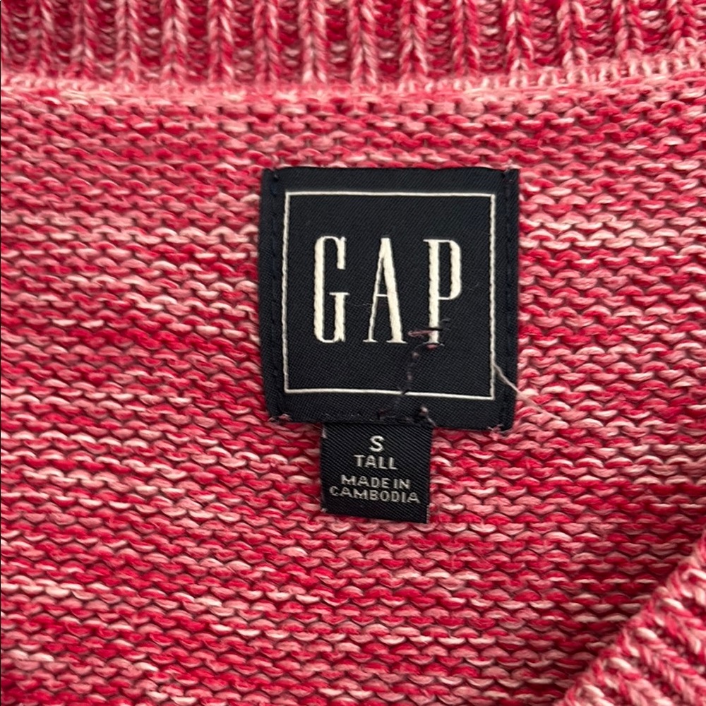 Gap Women's V-Neck Sweater - Pink Heather - Picture 2 of 2